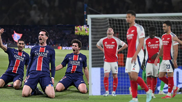 আর্সেনালকে হা‌রি‌য়ে চ‌্যা‌ম্পিয়নস লি‌গের ফাইনালে পিএসজি