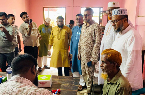  বড়লেখায় জামায়াত প্রার্থী আমিনুল ইসলামের উদ্যোগে বিনামূল্যে চক্ষু শিবির