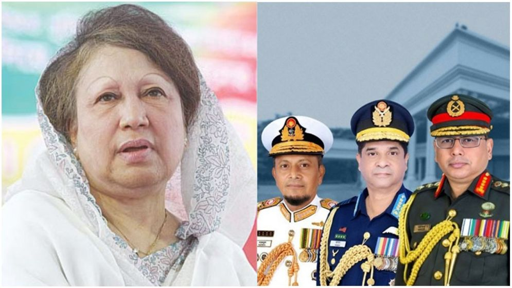 খালেদা জিয়াকে দেখতে এভারকেয়ারে তিন বাহিনীর প্রধান