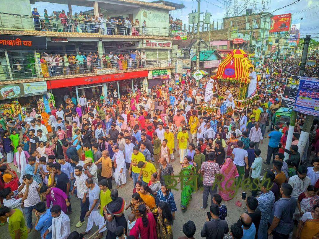 শ্রীমঙ্গলে ধর্মীয় ভাবগাম্ভীর্যে পালিত হলো শ্রীশ্রী জগন্নাথ দেবের রথযাত্রা