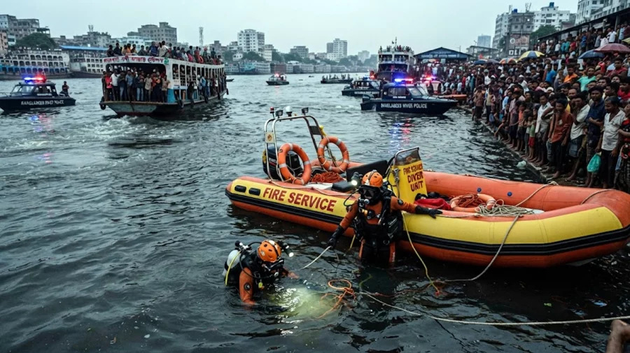 বুড়িগঙ্গায় লঞ্চের ধাক্কায় ট্রলারডুবি, নিখোঁজ ২
