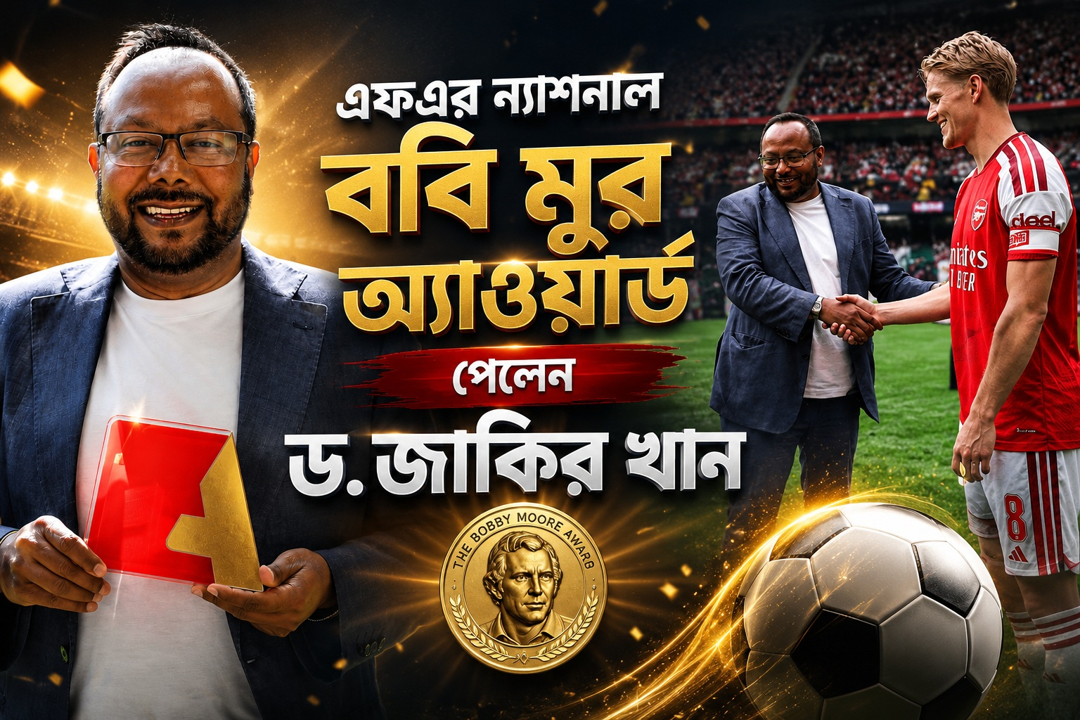 প্রথম ব্রিটিশ-বাংলাদেশি হিসেবে এফএর ন্যাশনাল ববি মুর অ্যাওয়ার্ড পেলেন ড. জাকির খান
