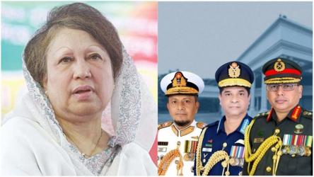 খালেদা জিয়াকে দেখতে এভারকেয়ারে তিন বাহিনীর প্রধান