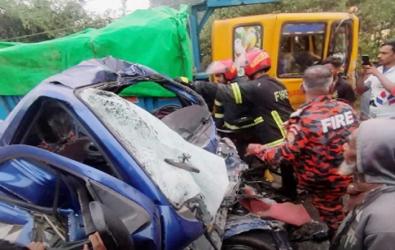 হবিগঞ্জে ট্রাক ও পিকআপের সংঘর্ষে চালকসহ নিহত ২