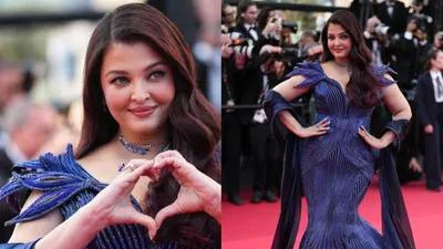 ‘নীলাম্বরী’ ঐশ্বরিয়া: কানের শেষবেলার মুগ্ধতা