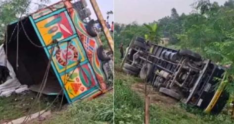 যমুনা সেতুর পূর্বপাড়ে রডবোঝাই ট্রাক উলটে নিহত ১৫