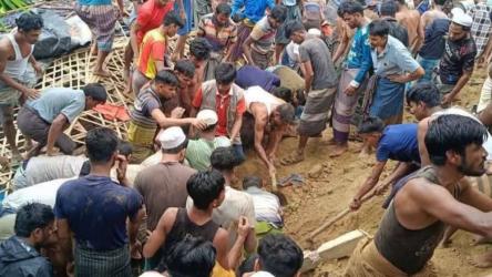রোহিঙ্গা ক্যাম্পে পাহাড়ধসের ঘটনায় নিহত বেড়ে ৮, জীবিত উদ্ধার ১৪