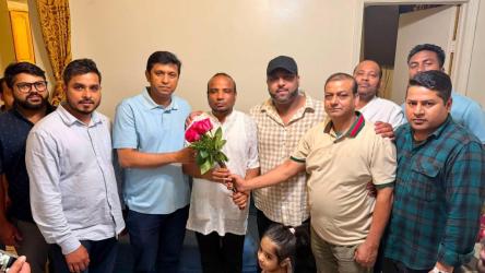 ব্রঙ্কসে যুক্তরাষ্ট্র যুবলীগ নেতৃবৃন্দের শুভেচ্ছা বিনিময়